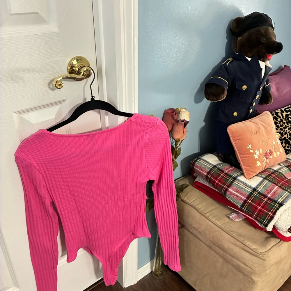Pink Ribbed Knit Top - Picture 4 of 5